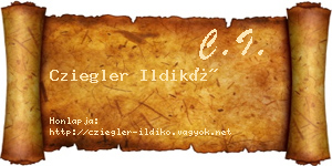 Cziegler Ildikó névjegykártya