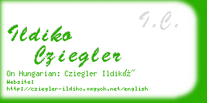 ildiko cziegler business card